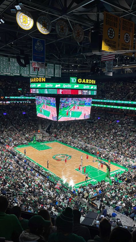 Celtics Aestethic, Basketball Collage, Td Garden Boston, Nba Basketball Court, Basket Aesthetic, Boston Aesthetic, Boston Basketball, Sports Management, Best Nba Players