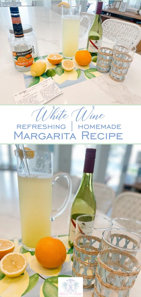 Ready for a refreshingly easy Margarita recipe? This  homemade white wine margarita recipe is so easy and delicious, you'll want to keep this recipe handy everytime you have a dinner party! Discover how to make this margarita recipe WITHOUT margarita mix and discover more easy homemade recipes all at Home of Malones today! #margarita #drinkrecipes #recipes Margaritas, White Wine Margarita Recipe, Wine Margarita Recipe, Margaritas With My Senoritas, Wine Margarita, Spicy Margarita Recipe, Fruit Margarita, Easy Margarita Recipe, Homemade Margaritas