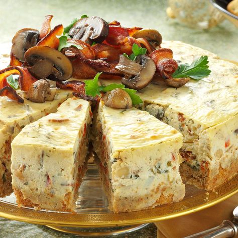 Bacon Cheesecake, Savory Cheesecake, Savory Cheese, Cheesecake Recipe, Cheesecake Recipes, Food Items, Appetizer Snacks, Breakfast Brunch, Appetizer Recipes