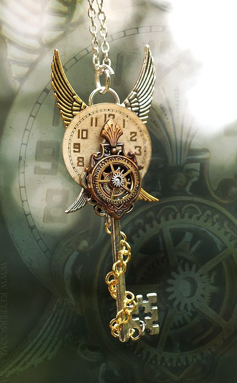 Pocket Watch, Steampunk Key, Steam Punk Jewelry, Locksmith Services, Steampunk Accessories, Punk Jewelry, Clock, Key, Chain