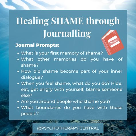 Healing Shame through Journalling Healing Shame, Get Angry, Inner Child Healing, Writing Therapy, Be Productive, Journal Writing Prompts, Therapy Tools, Health Knowledge, Mental Wellbeing