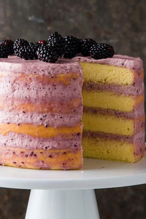 Anchor Cakes, I Only See You, Homemade Blackberry Jam, Lemon Chiffon Cake, Cookie Toppings, Tall Cakes, Cake Platter, America's Test Kitchen Recipes, America's Test Kitchen