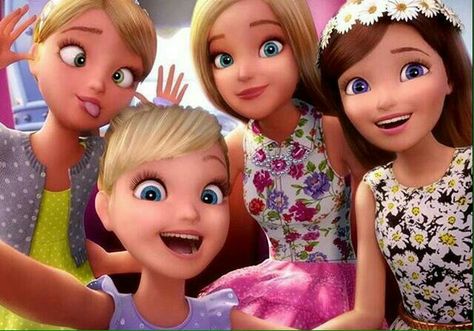 pinterest| @universexox ♏ Barbie Puppy, Sisters Movie, Barbie And Her Sisters, Princess Adventure, Barbies Pics, Princess And The Pauper, Barbie Sisters, Barbie Coloring Pages, Barbie Cartoon