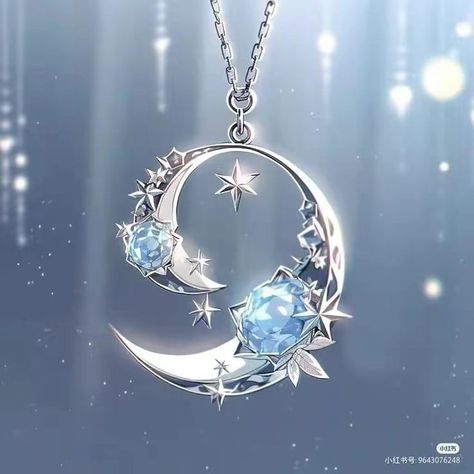 Fantasy Jewelry Magic, Pretty Jewelry Necklaces, Jewellery Design Sketches, Anime Jewelry, Anime Accessories, Magical Jewelry, Exclusive Jewelry, Fancy Jewelry, Fantasy Jewelry