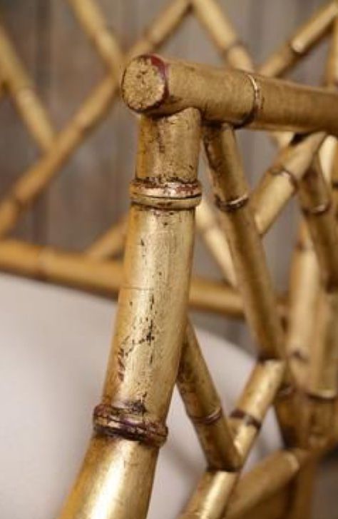 .bamboo chair. t Gold Spray Paint Diy, Bamboo Furniture Diy, Leaf Chair, Chinese Chippendale Chairs, Chair Detail, Chair Inspiration, Chippendale Chairs, Chinese Chippendale, Chinoiserie Decorating