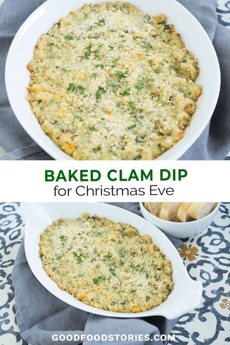 casserole dish of baked clam dip with buttery crumb topping Clam Appetizer Recipes, Creamy Clams In A Can, Clam Dip With Cream Cheese, Clam Dip Recipe Easy, Baked Clam Dip With Ritz Crackers, Clam Dip Recipe Cream Cheese, Hot Clam Dip Recipe, Baked Clam Dip Recipe, Clam Dip Pioneer Woman