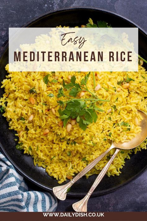 Mediterranean rice Mediterranean Rice Recipe, Mediterranean Rice, Basmati Rice Recipes, Vegetarian Recepies, Mediterranean Recipes Healthy, Rice Side Dish Recipes, Mediterranean Diet Recipes Dinners, Easy Mediterranean Diet Recipes, Rice Side Dishes