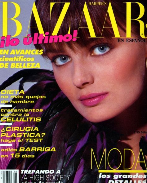 Paulina Porizkova covers Bazaar Magazine Carol Alt, Victoria Principal, Paulina Porizkova, Harpers Bazaar Magazine, Original Supermodels, Fashion Magazine Cover, Boy George, Vogue Covers, Christy Turlington