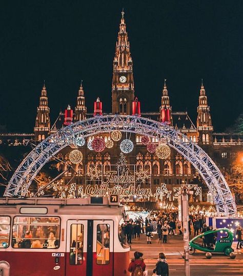 Vienna Christmas, Christmas In Europe, Christmas Markets Europe, Christmas Wonderland, Christmas Scenes, Vienna Austria, Cozy Christmas, Christmas Aesthetic, Christmas Market