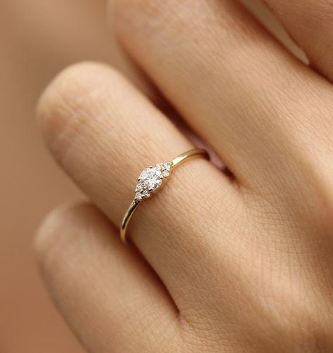 Dainty diamond ring