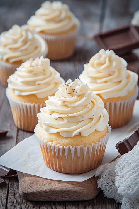 Learn the secret to soft and fluffy vanilla cupcakes with this easy recipe. Perfect for a special treat or everyday indulgence! Home Made Vanilla Cupcakes, Fluffy Vanilla Cupcake Recipe, French Vanilla Cupcakes, Fluffy Vanilla Cupcakes, Cupcake Vanilla, Trendy Recipes, Moist Vanilla Cupcakes, Creaming Method, Vanilla Cupcake Recipe