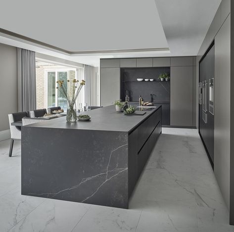 Modern Grey Kitchen, Modern Kitchen Design Luxury 2020, Dream Kitchens Design, Modern Kitchen Island, Kitchen Design Modern White, Kitchen Design Plans, Kitchen Design Trends, Contemporary Kitchen Design, White Modern Kitchen