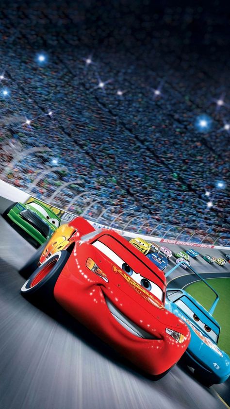 Lightning Mcqueen Videos, برق بنزين, Disney Cars Wallpaper, Flash Mcqueen, Disney Cars Movie, Car Flash, Holiday Movie Night, Movie Night For Kids, Cars 2006