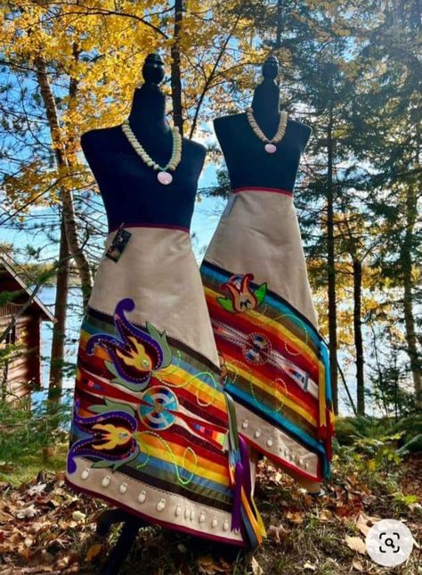 Native American Skirts, Ribbon Skirts Native American, Lipan Apache, Michelle Reed, Native American Style Outfits, Native American Ribbon Work, Fancy Shawl Regalia, Powwow Outfits, Buckskin Dress