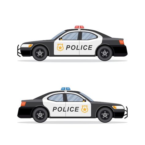 Picture of police car on white backgroun... | Premium Vector #Freepik #vector #police-car #patrol #car-view #car-safety Police Decorations, Motorbike Illustration, Vector Picture, Police Birthday Party, Work Cartoons, Light Cartoon, Police Party, Police Birthday, Female Police Officers