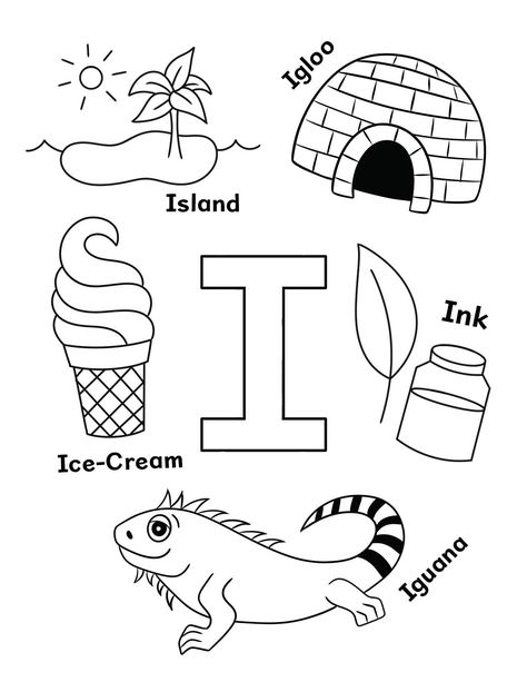 Letter Ii Activities For Preschoolers, Letter I Coloring Pages Free Printables, Letter J Coloring Page Printables, Letter Ii Worksheets For Preschool, Letter I Preschool Crafts, Letter I Activities For Toddlers, Abc Coloring Pages Free Printable, I Preschool Activities, Letter G Worksheets For Preschool