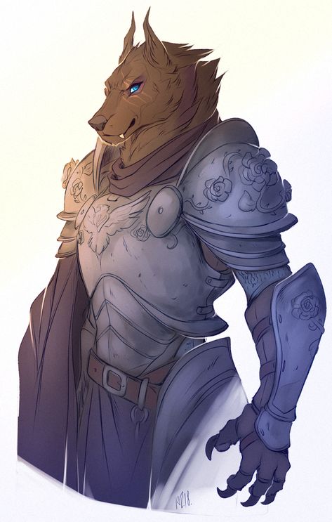 Werewolf Paladin, Werewolf Rpg, Anthro Dog, Anthro Characters, World Of Warcraft Characters, Warcraft Characters, Dnd Character Art, Dungeons And Dragons Art, Werewolf Art