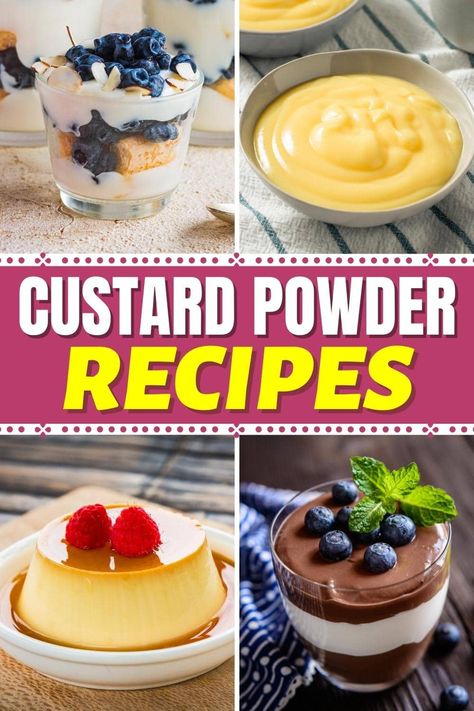 If you fancy a trip across the pond, check out these yummy custard powder recipes. They're rich, creamy, and super flavorful. Plus, they're easy to make! Powdered Custard Recipes, Bird Custard Powder Recipes, Bird's Custard Powder Recipes, Custard Dessert Ideas, Birds Eye Custard Recipes, Recipes Using Birds Custard Powder, Birds Custard Recipes, Quick Custard Recipes, Bird Custard Recipes