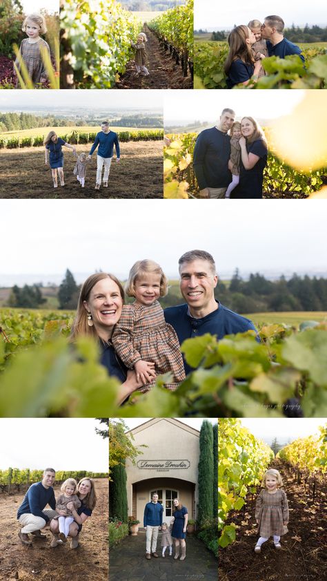 Vineyard Family Photoshoot, Vineyard Family Photos, Vineyard Photoshoot, Family Photos In Vineyard, Fall Vineyard, Vineyard Photos, Staglin Family Vineyard, Oregon Wineries, Family Mini Sessions