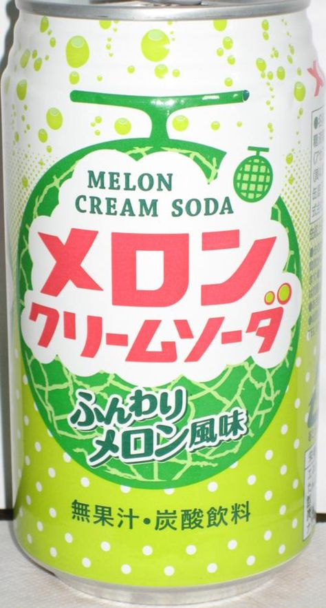 Click image to view Larger Melon Cream Soda, Melon Soda, Cream Soda, Soda Can, Japanese Food, Food Truck, Melon, Canning, Cream