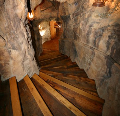 these stairs Hogwarts, Man Cave, Stone Walls, The Cave, Wainscoting, Ideas Pictures, Rustic Design, Wood Design, Rustic Decor