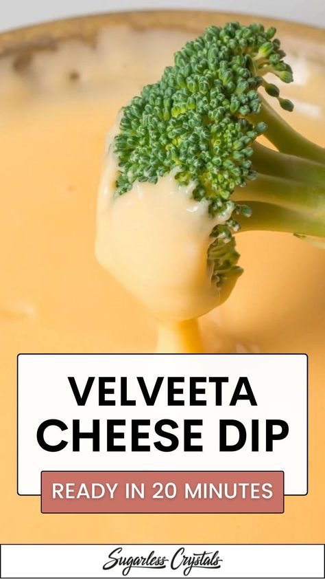 Simple Velveeta cheese sauce made fresh at home with a few ingredients. No more struggling with hard cheese with the smooth and creamy recipe. A quick and easy cheese dip, perfect for the Superbowl and party chip dips! Velveeta Cheese Sauce Recipe, Velveeta Cheese Sauce For Broccoli, Cheese Sauce With Velveeta, Velvets Cheese Dip, Velveeta Dips, Recipes Using Velveeta Cheese, Cheese Dip Recipes Velveeta, Velveeta Cheese Recipes, Velveeta Dip