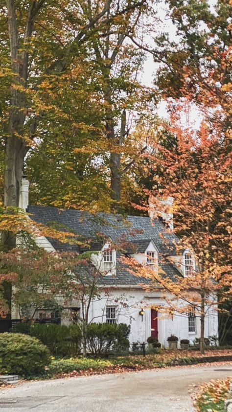 Colonial Aesthetic American, Colonial Aesthetic, American Village, Cottage Exterior, American House, Colonial House, Historic Home, Cottage Homes, Apartment Building