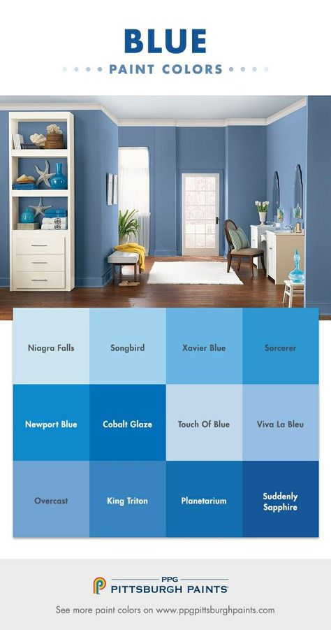 Pittsburgh Paint, Most Popular Paint Colors, Interior Paint Colors Schemes, Paint For Kitchen Walls, Kitchen Blue, Blue Ceilings, Popular Paint Colors, Wall Colour, Blue Paint Colors