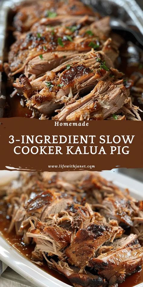 Kalua Pork Crockpot, Kalua Pig Recipe, Kahlua Pork, Food Crockpot, Slow Cooker Recipes Pork, Recipe Crockpot, Kalua Pork, Yummy Meals, Crockpot Pork