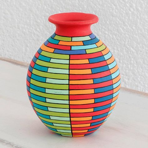 Spray painted vases