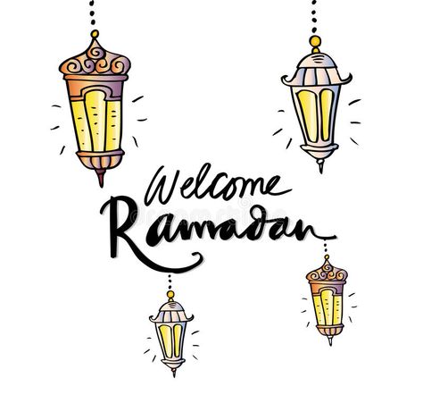 Ramadan Welcome Quotes, Welcome Ramadan Quote, Ramadan Blessings, Lamp Illustration, Welcome Ramadan, Capcut Templates, Decorative Lettering, Welcome Quotes, Ramadan 2022