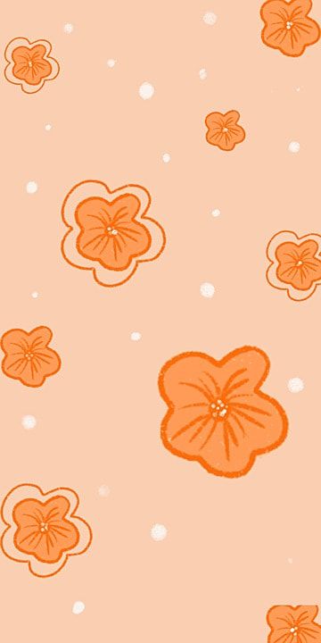 Wallpaper Powerpoint, Flower Background Images, Watercolor Flower Background, Flower Mobile, Spring Wallpaper, Orange Aesthetic, Preppy Wallpaper, Orange Wallpaper, Cute Wallpaper For Phone