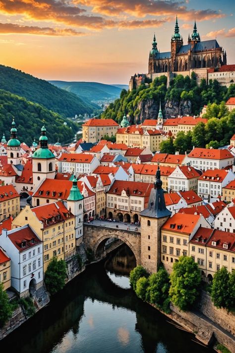 The Ultimate Czech Republic Travel Itinerary: See It All in One Trip! Czechia Aesthetic, Slavic Countries, Karlovy Vary Czech Republic, Prague Architecture, Czech Republic Travel, Prague City, Travel Through Europe, European City, European Cities