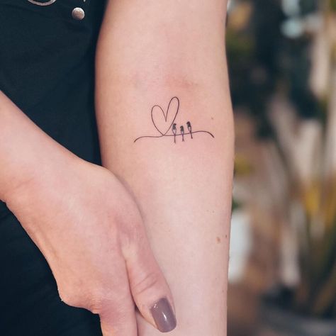 25 Family Tattoo Ideas That Will Melt Your Heart Family Tattoo Ideas Minimalist, Family Tattoo Symbols, Family Matching Tattoo Ideas, Mountain Tattoo Family, Family Moon Phase Tattoo, For My Family Tattoo, Family Of 5 Tattoo Ideas Symbolic, Family Simple Tattoo, Female Family Tattoo Ideas