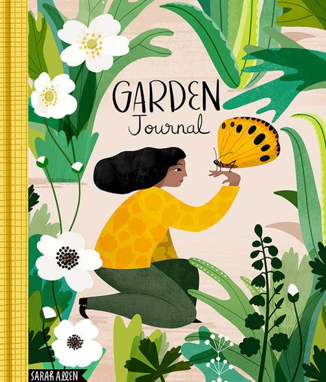 Gardener Illustration, Woman With Butterfly, Sarah Allen, 데이비드 호크니, Funny Vine, Illustration Woman, 동화 삽화, Buch Design, Garden Illustration