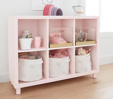 Horizontal Cubby Bookcase | Pottery Barn Kids Pottery Barn Nursery, Storage Cubby, Study Furniture, Storing Books, Cubby Storage, Kids Bookcase, Nursery Storage, Playroom Furniture, Simply White