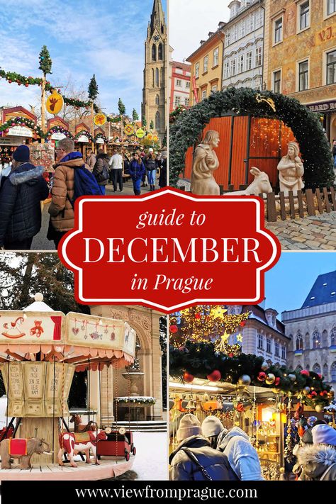 December is a magical month to spend in Prague. The festive season starts at the end of November and continues into the first week in January. There are Christmas Markets, food festivals and exhibitions and if you are lucky the snow comes too! If you are thinking of visiting Prague in December, then I've put together practical travel tips, my favourite places to go and festive events to help you plan your trip to Prague. Prague Czech Republic December, Things To Do In Prague In December, Prague Christmas Photography, Prague During Christmas, Prague At Christmas, Prague Czech Republic Winter, Winter In Prague, Prague In December, Prague November