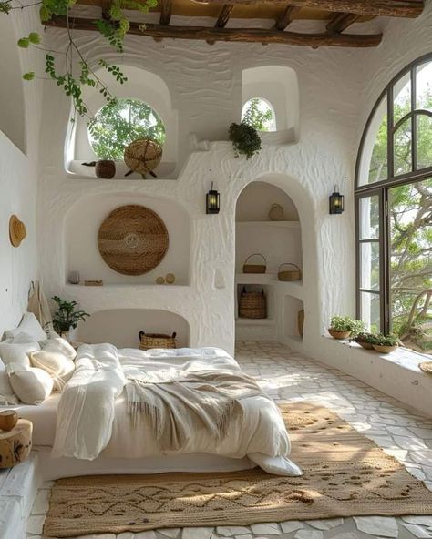 Greece House, Casa Hobbit, Casa Vintage, Cob House, Dream House Rooms, Mediterranean Home, Dream House Interior, Dream House Decor, Dream Bedroom