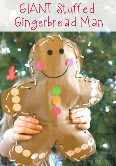 Stuffed Gingerbread Man, Giant Gingerbread Man, Gingerbread Man Craft, Gingerbread Man Crafts, Gingerbread Man Activities, Gingerbread Activities, Gingerbread Crafts, Man Crafts, Christmas Kindergarten