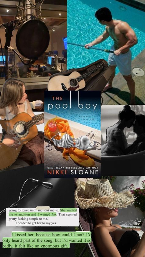 The Pool Boy (Nashville Neighborhood, Book 2) by Nikki Sloane. Erika Graham and Troy Osbourne #fyp #books #bookaesthetic Nikki Sloane, Pool Boy, Romantic Books, Book Fandoms, Book Aesthetic, The Pool, Romance Books, Book Journal, Book Worms