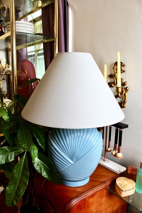 90s Esthetics, 80s Lamp, Art Deco Shell, Newport News Virginia, 80s Art Deco, 80s Stuff, 80s Home, 80s Art, 1980s Art