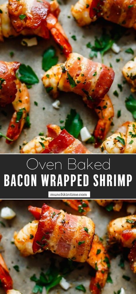 Bacon Shrimp Recipes, Bacon Wrapped Shrimp Appetizers, Easy Bacon Wrapped Shrimp, Bacon Wrap Shrimp Recipes, Bacon Wrapped Recipes, Potatoes And Veggies, Shrimp Appetizer Recipes, Wrapped Shrimp, Oven Baked Bacon