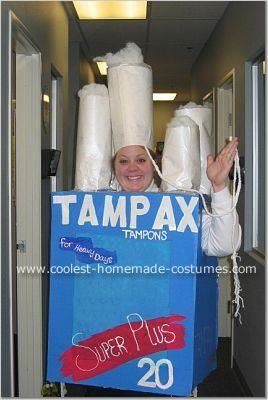 Homemade Tampax to the Max Super Plus Costume... This website is the Pinterest of funny Halloween costumes Halloween Costume Fails, Bad Halloween Costumes, Boxing Halloween Costume, Epic Halloween Costumes, Most Creative Halloween Costumes, Box Costumes, Homemade Halloween Costumes, Homemade Costumes, Boy Halloween Costumes