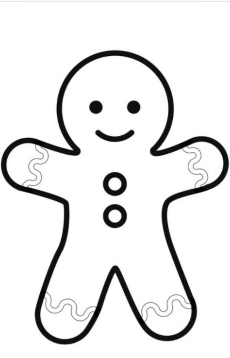 Gingerbread Man Outline, Gingerbread Outline, Gingerbread Men Crafts, Gingerbread Printable, Simple Christmas Drawings, Gingerbread Pictures, Christmas Pictures To Color, Gingerbread Man Coloring Page, Man Coloring Pages