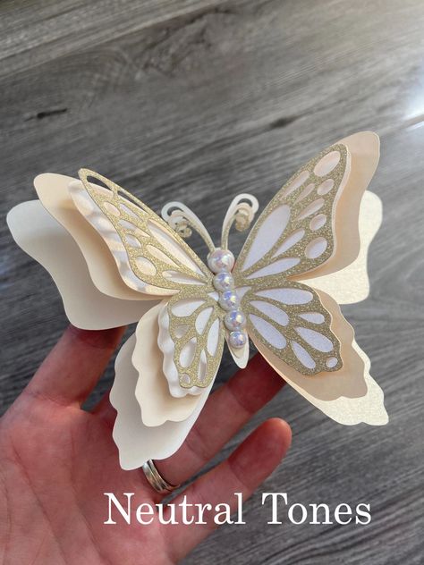 3d Paper Butterflies, Diy Paper Butterfly, Paper Flower Wall Decor, Origami Butterfly, Paper Butterflies, Paper Butterfly, 3d Butterfly, Paper Flower Wall, Powder Compact