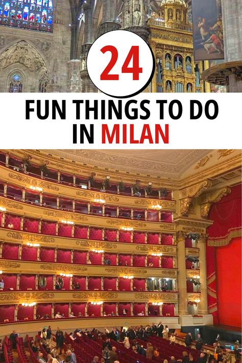 24 Fun things to do in Milan, including Milan Duomo and La Scala Opera House. Milan In A Day, One Day In Milan, What To Do In Milan, Things To Do In Milan Italy, Milan Itinerary, Italy Duomo, Things To Do In Milan, To Do In Milan, Italy Winter