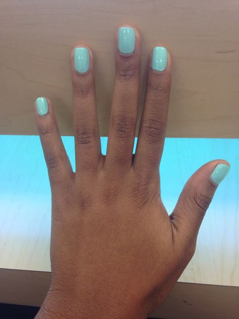 Light Turquoise Nails, Turquoise Gel Nails, Turquoise Nails, Nails Natural, Light Turquoise, Blue Nails, Natural Nails, Pretty Nails, Gel Nails