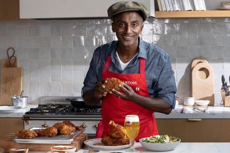 Marcus Samuelsson's Fried Chicken Recipe Is an NFT We'd Bid On - InsideHook Perfect Fried Chicken, Marcus Samuelsson, Investment Fund, Jacque Pepin, Fried Chicken Recipe, Pan Fried Chicken, Dark Meat, Indigenous Americans, Stella Artois