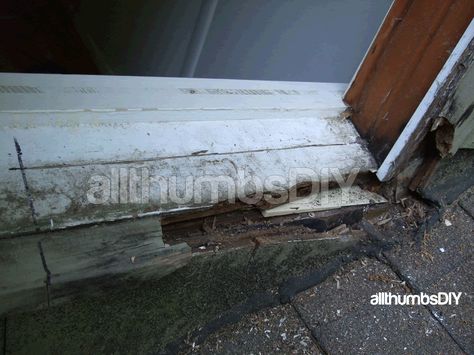 How To Replace A Rotted Window Sill Exterior Window Sill, Door Frame Repair, Interior Window Sill, Window Boards, Window Wrap, Exterior Window, Replacement Windows, Corner Window, Window Repair