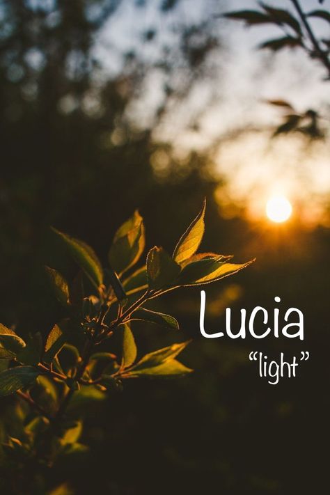 Lucia Name Meaning, Lucia Name, Meaningful Baby Names, Female Character Names, Future Mommy, Baby Name List, Name List, Cute Names, Rare Words